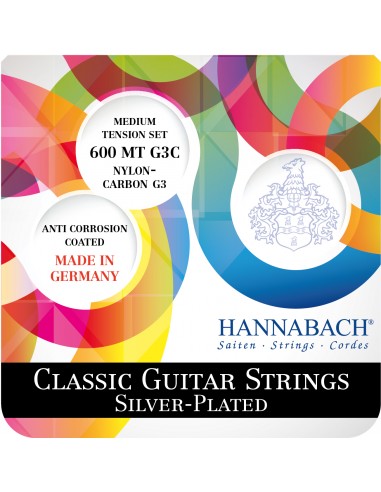 Encordado Guitarra Clasica 3º Carbon 600 MT G3C Hannabach