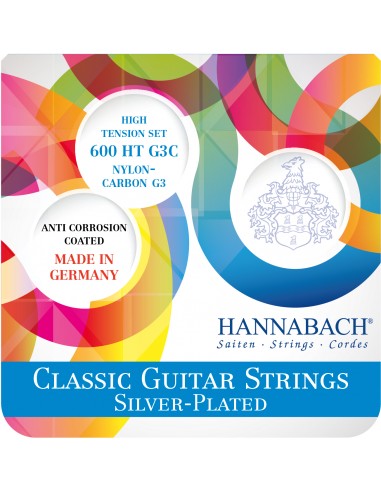 Encordado Guitarra Clasica 3º Carbon 600 HT G3C Hannabach