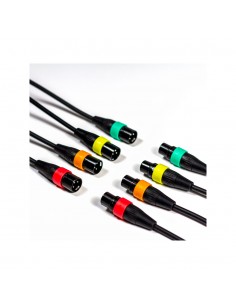 Pack De 4 Cables Micrófono Con Anillos De Colores XLR-4c/CP Zoom